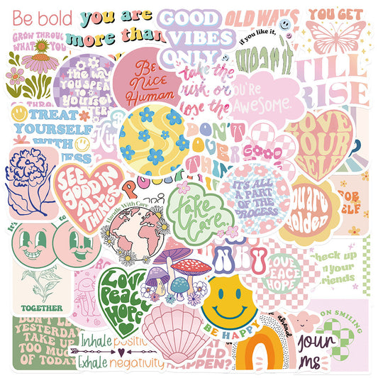 Level Up Your Motivation with 50 pcs Inspirational Quote Stickers!