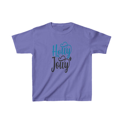 Christmas Unisex Kids T-Shirt - Festive Holly Jolly Design