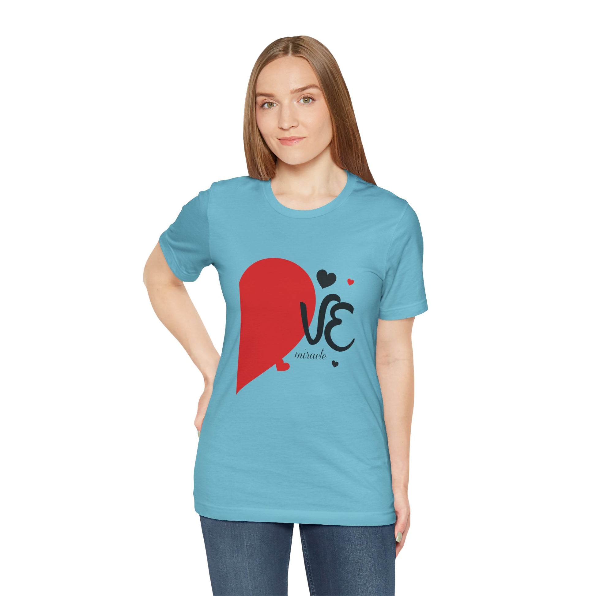 Let Love Create Miracle Right Valentine's Day Short Sleeve T-Shirt - Unisex - Motivational Treats