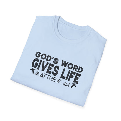 Christian Unisex T-Shirt - God's Word Gives Life Design