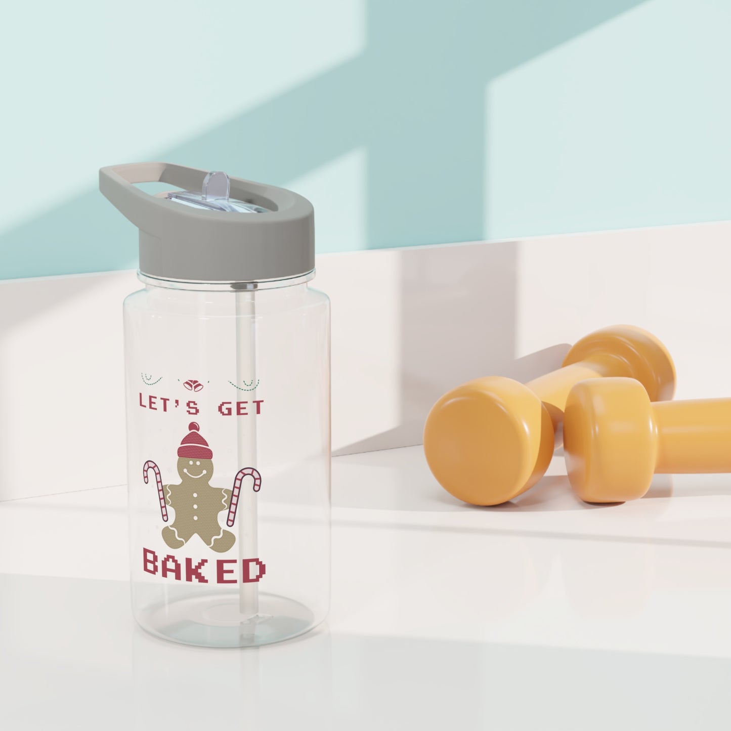 Tritan Water Bottle - Let's Get Baked Design