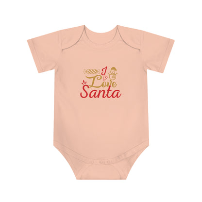 Christmas Baby Bodysuit - Love Santa Design