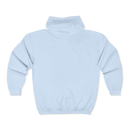 Christmas Unisex Full Zip Hooded Sweatshirt - Home For The Holidays Design