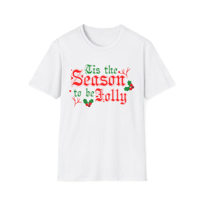 Christmas Unisex T-Shirt - Tis The Season To Be Jolly Design