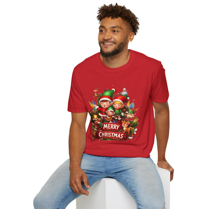 Christmas Unisex T-Shirt - Xmas Elves Design