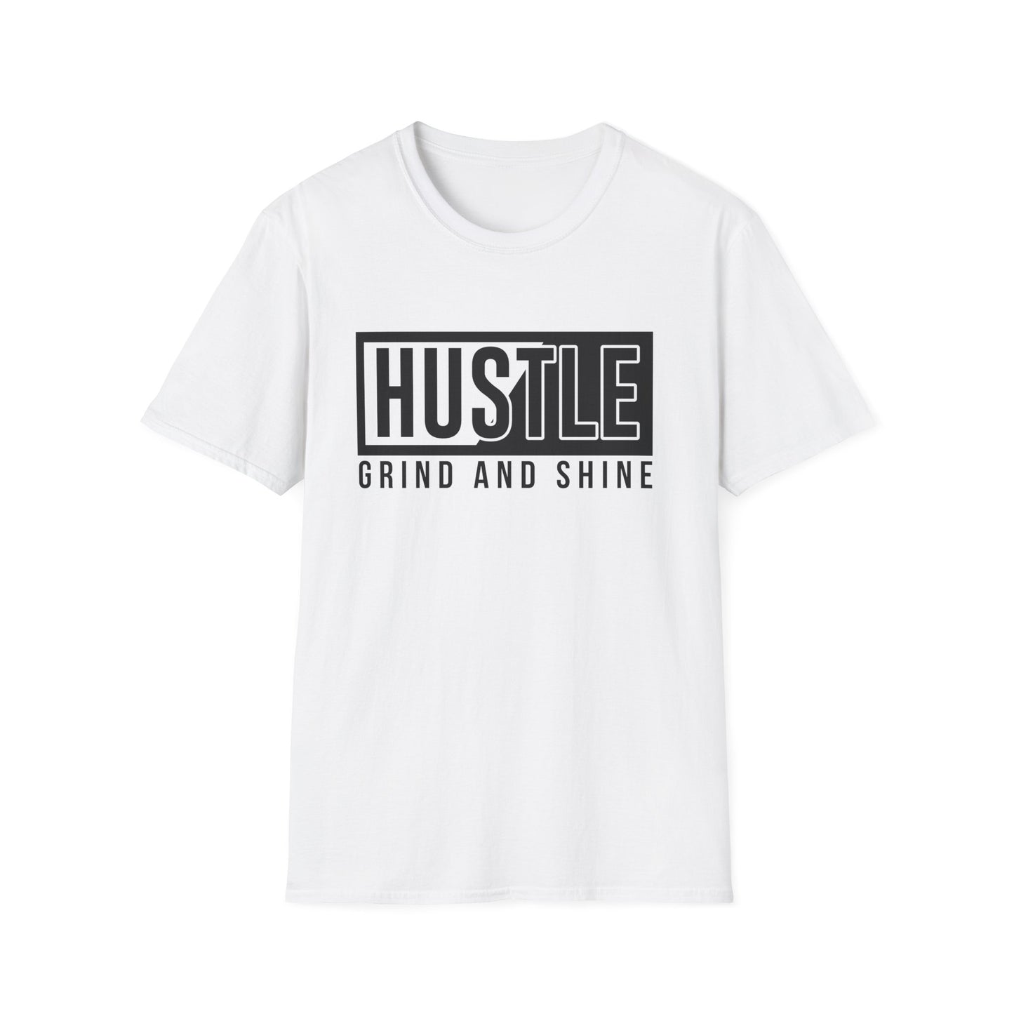 Motivational Unisex T-Shirt - Hustle Grind and Shine Design