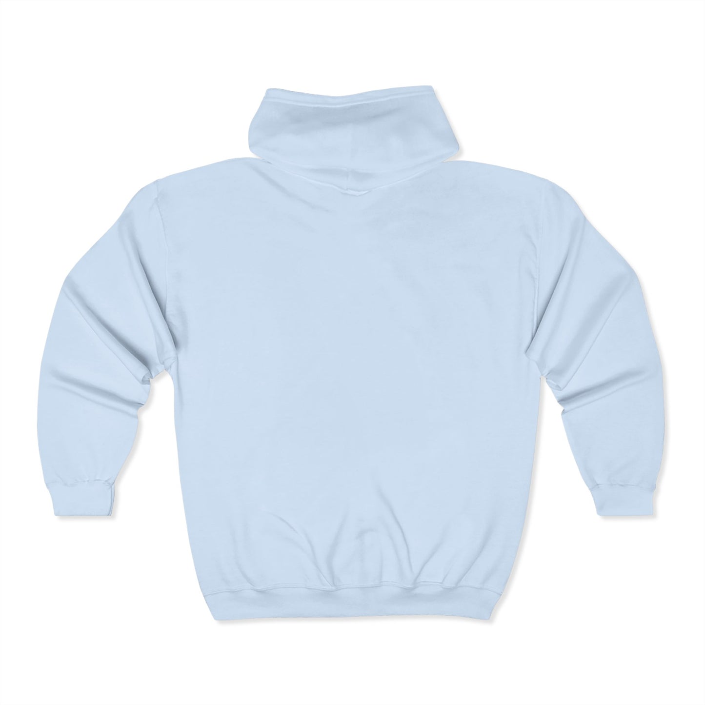 Christmas Unisex Full Zip Hooded Sweatshirt - Santa's Hat Design