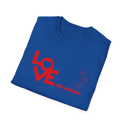 Valentine's Day Unisex T-Shirt - Simple Love One Another Design