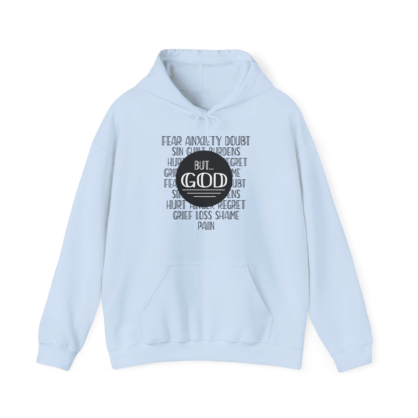 Christian Unisex Hooded Sweatshirt - God Trumps Negative Emotions Design