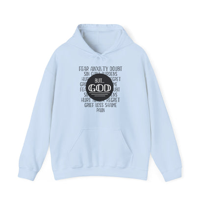 Christian Unisex Hooded Sweatshirt - God Trumps Negative Emotions Design