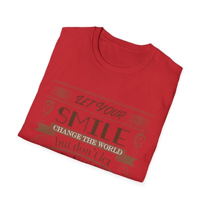 Motivational Unisex T-Shirt - Let Your Smile Change The World Design