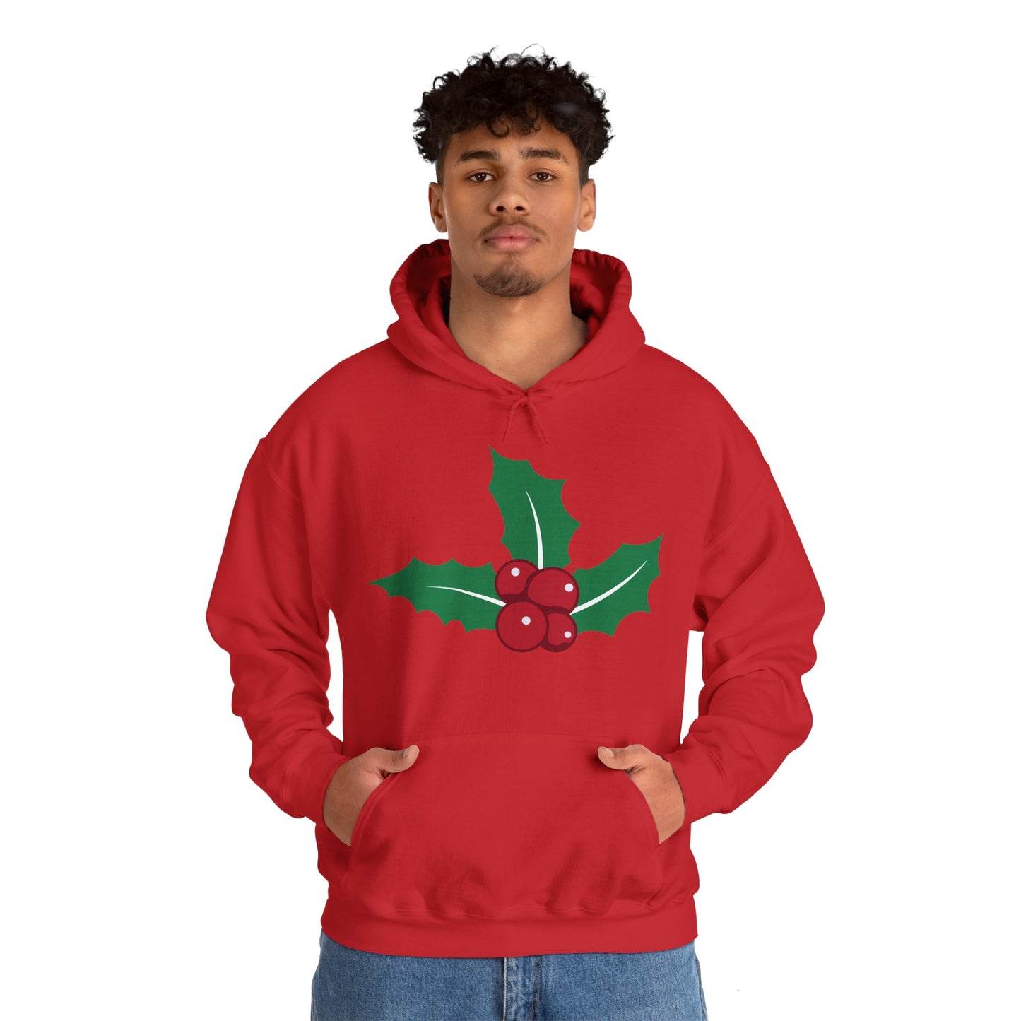 Christmas Unisex Hooded Sweatshirt - Mistletoe Design