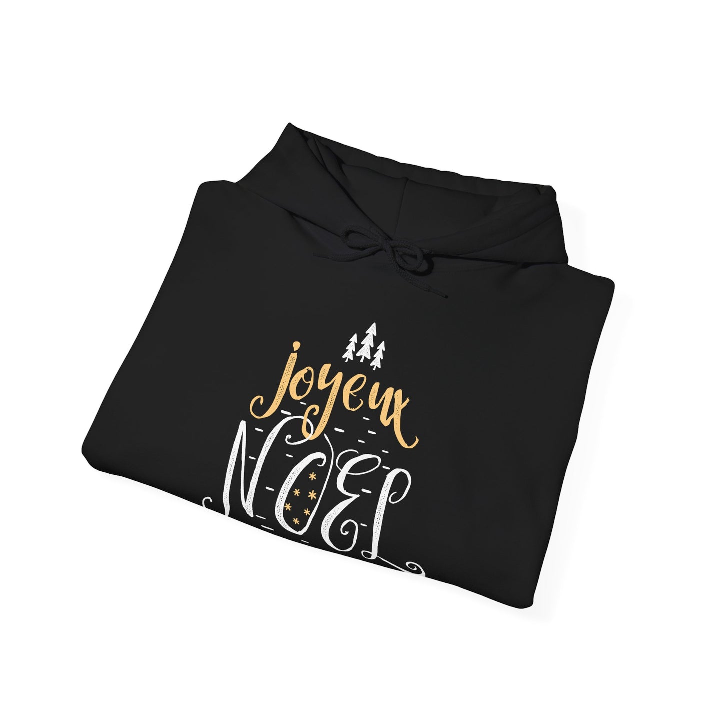 Christmas Unisex Hooded Sweatshirt - Joyeux Noel Design