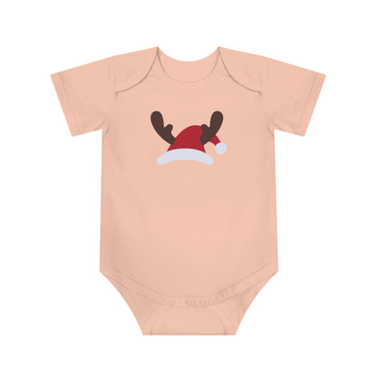 Christmas Baby Bodysuit - Santa's Hat Design