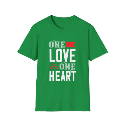 Valentine's Day Unisex T-Shirt - One Love One Heart Design