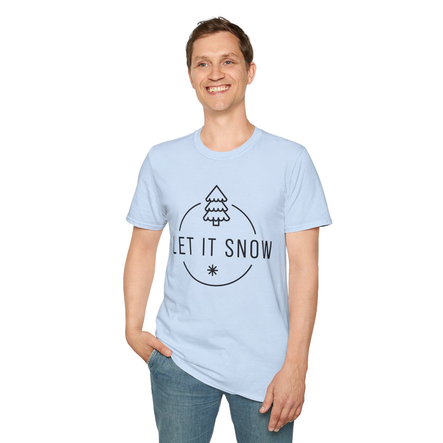 Christmas Unisex T-Shirt - Let It Snow Design