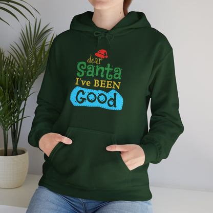 Christmas Unisex Hooded Sweatshirt - Dear Santa I've Been Good Design