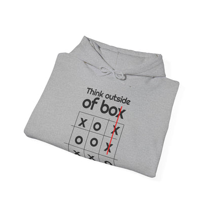 Motivational Unisex Hooded Sweatshirt - Think Outside The Box Design