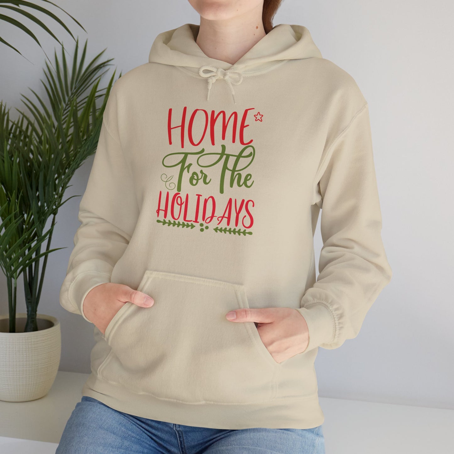 Christmas Unisex Hooded Sweatshirt - Home For The Holidays Design