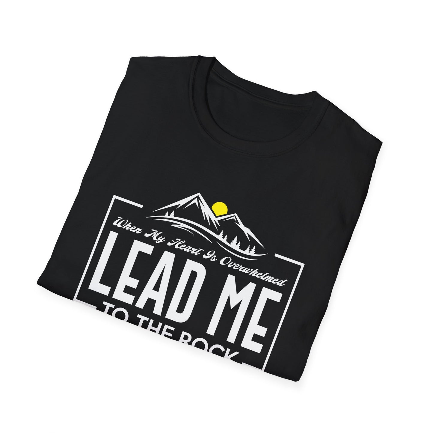 Christian Unisex T-Shirt - Lead Me To The Rock Design