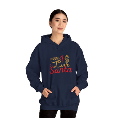 Christmas Unisex Hooded Sweatshirt - Love Santa Design