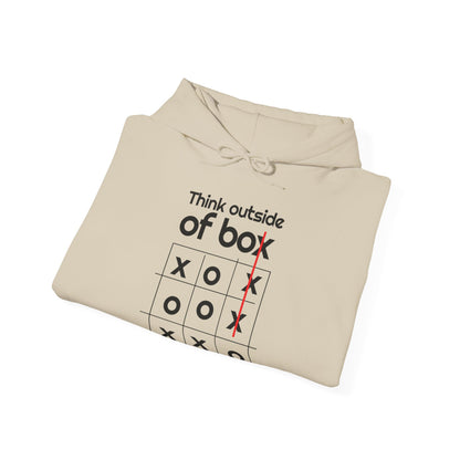 Motivational Unisex Hooded Sweatshirt - Think Outside The Box Design