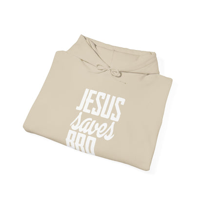 Christian Unisex Hooded Sweatshirt - Jesus Saves Bro Design