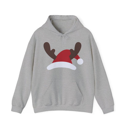 Christmas Unisex Hooded Sweatshirt - Santa's Hat Design