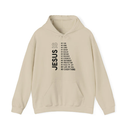 Christian Unisex Hooded Sweatshirt - Jesus Is My Everything Design