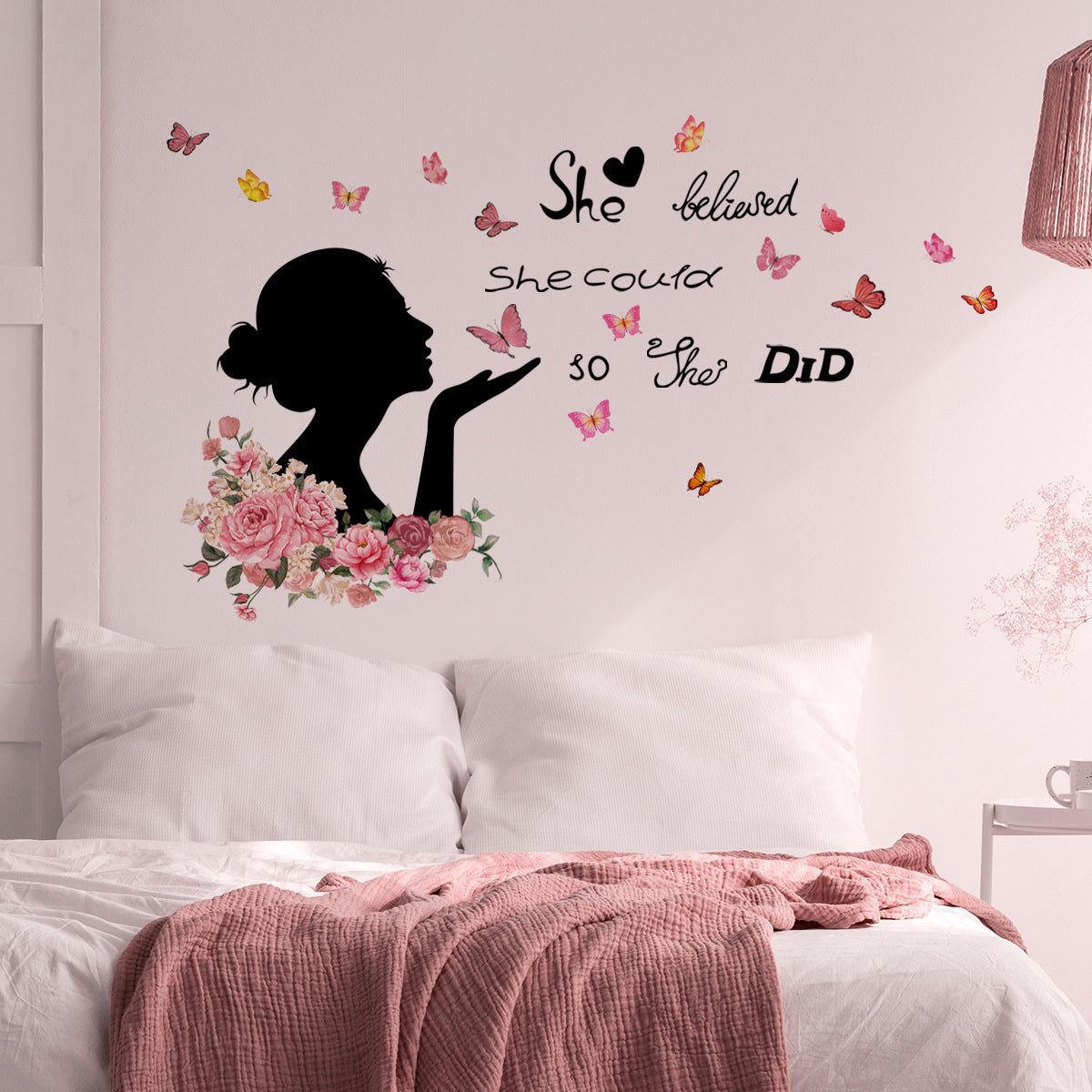 "She Believed She Could" Butterfly Wall Decal: Inspire Her Dreams