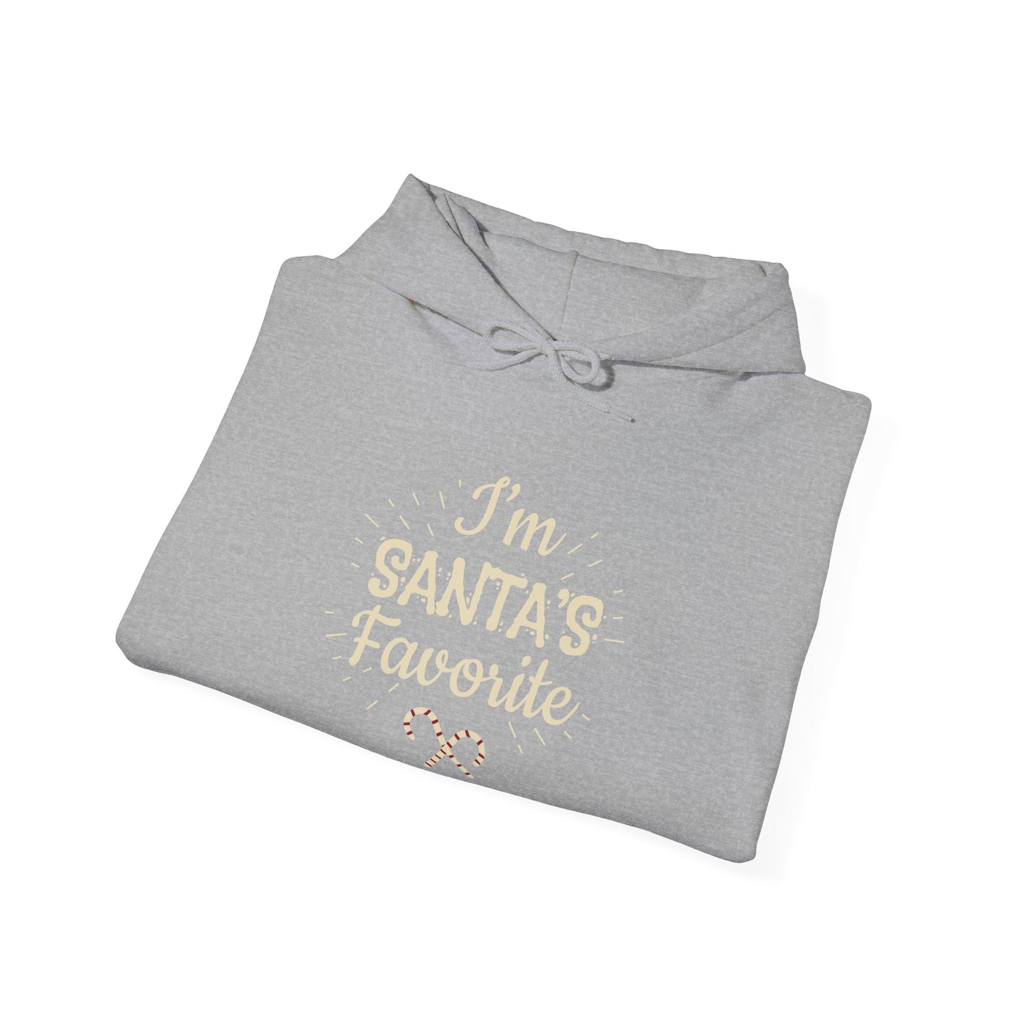 Christmas Unisex Hooded Sweatshirt - I'm Santa's Favorite Design