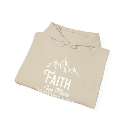 Christian Unisex Hooded Sweatshirt - Faith Can Move Mountains Design