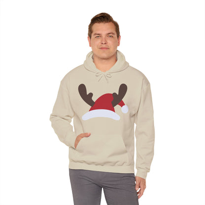 Christmas Unisex Hooded Sweatshirt - Santa's Hat Design