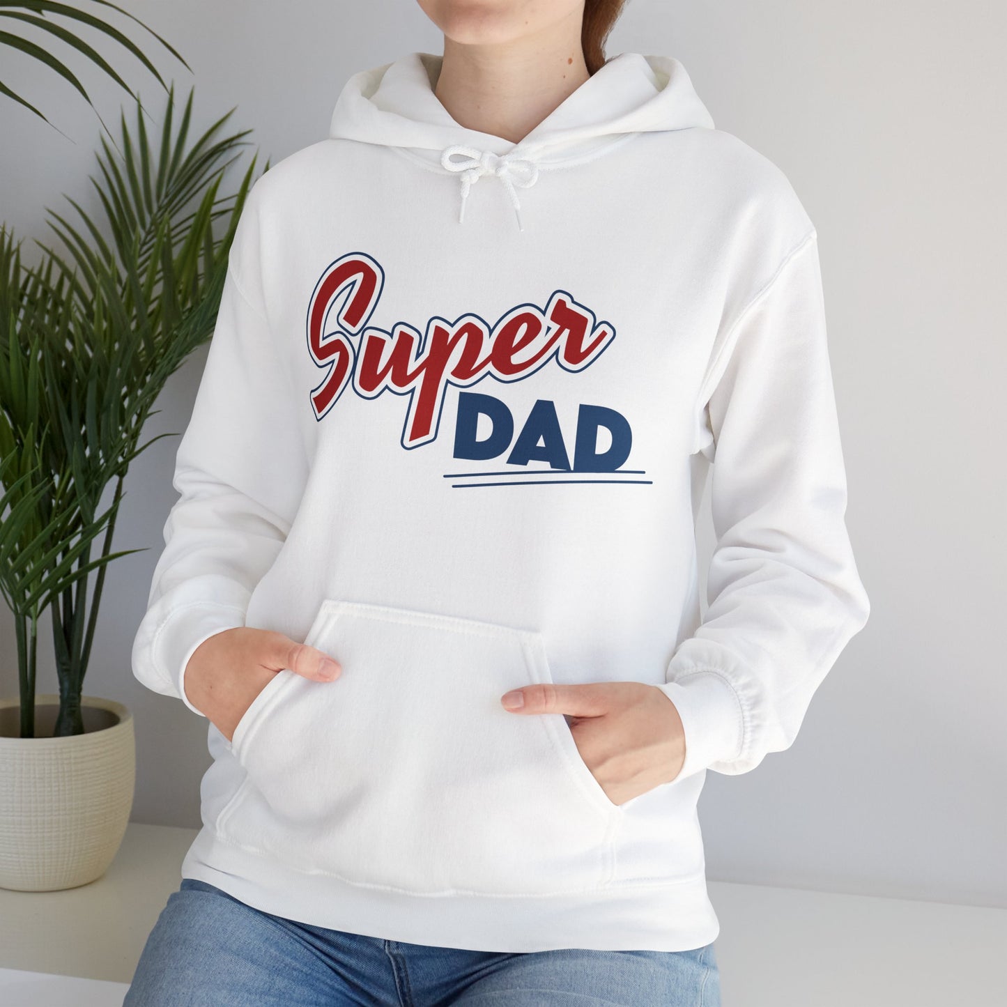 Father's Day Unisex Hooded Sweatshirt - Super Dad Design