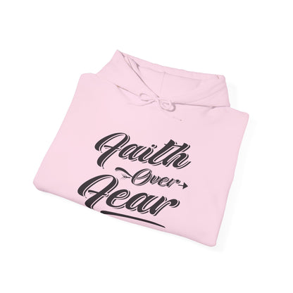 Christian Unisex Hooded Sweatshirt - Faith Over Fear Design