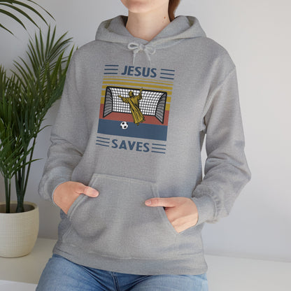 Christian Unisex Hooded Sweatshirt - Jesus Saves Design