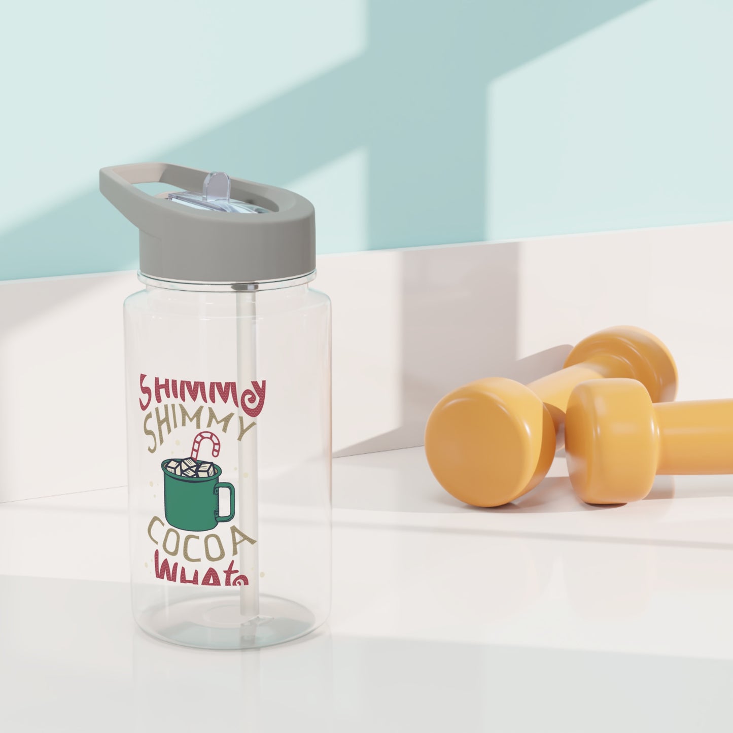 Tritan Water Bottle - Shimmy Shimmy Cocoa What Design