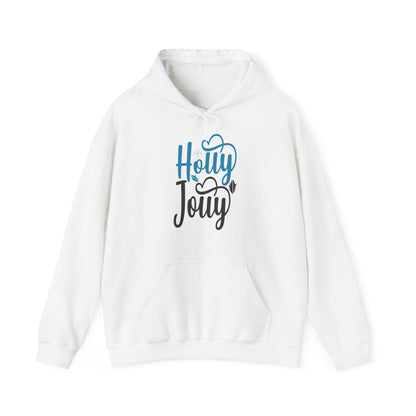 Christmas Unisex Hooded Sweatshirt - Festive Holly Jolly Design