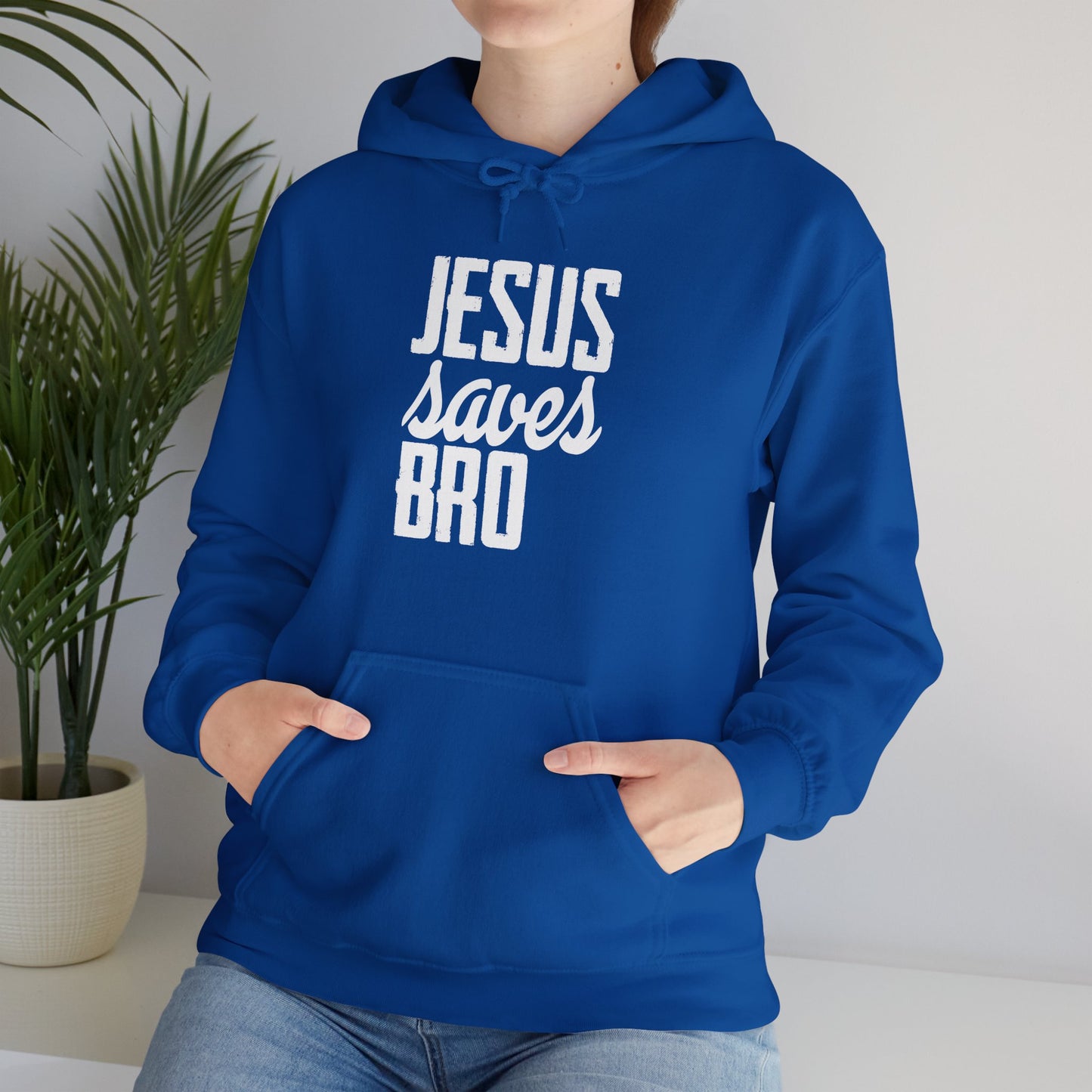 Christian Unisex Hooded Sweatshirt - Jesus Saves Bro Design