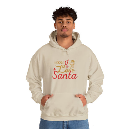 Christmas Unisex Hooded Sweatshirt - Love Santa Design