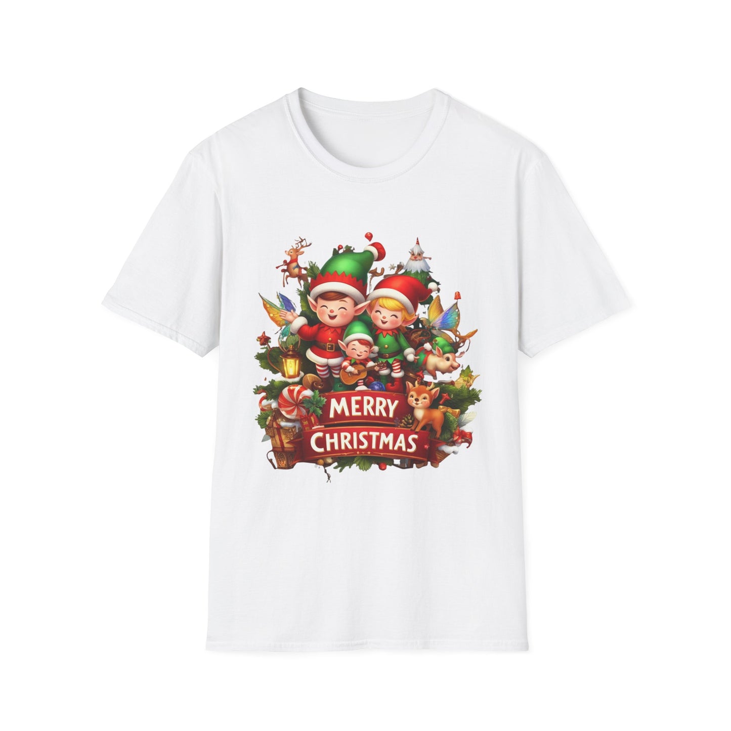 Christmas Unisex T-Shirt - Xmas Elves Design