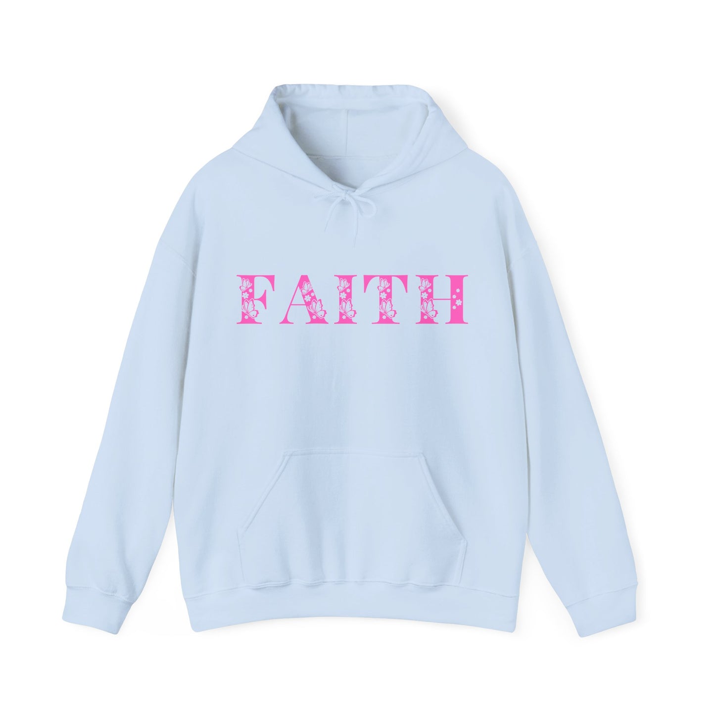 Christian Unisex Hooded Sweatshirt - Faith Pink Design