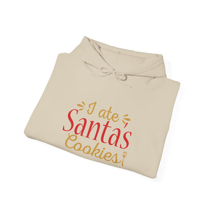 Christmas Unisex Hooded Sweatshirt - I Ate Santa's Cookies Design