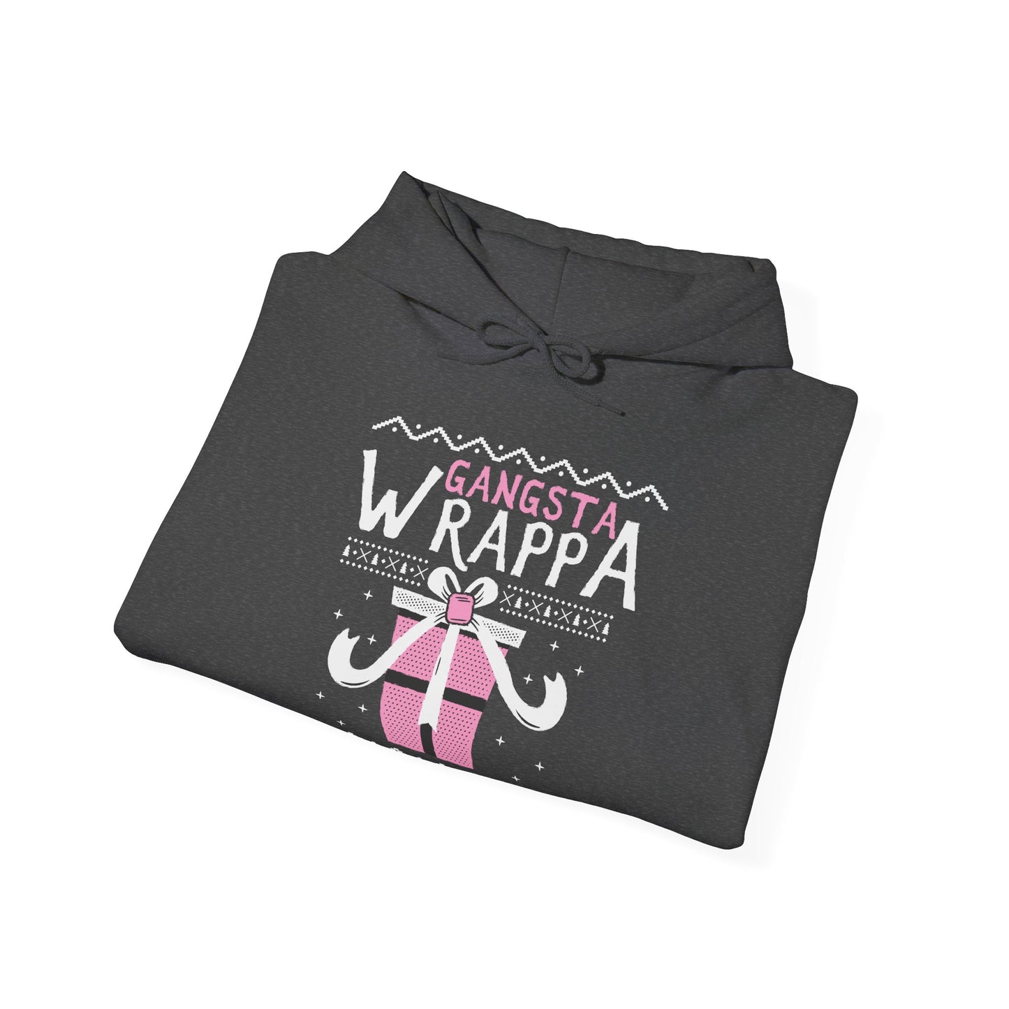 Christmas Unisex Hooded Sweatshirt - Gangsta Wrappa Design