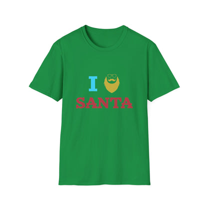 Christmas Unisex T-Shirt - I Love Santa Design