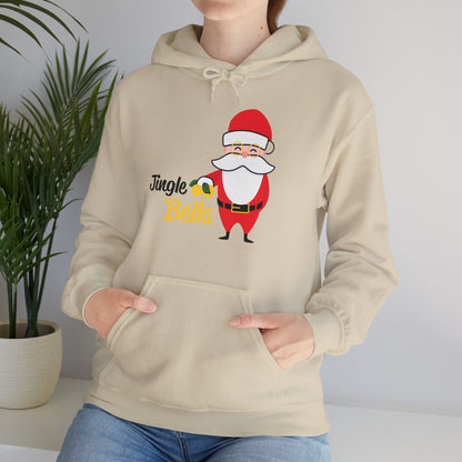 Christmas Unisex Hooded Sweatshirt - Jingle Bells Santa Design