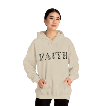 Christian Unisex Hooded Sweatshirt - Faith Black Design