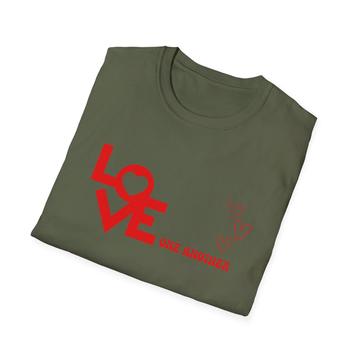 Valentine's Day Unisex T-Shirt - Simple Love One Another Design