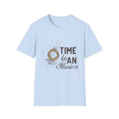 Motivational Unisex T-Shirt - Time Is An Illusion Design