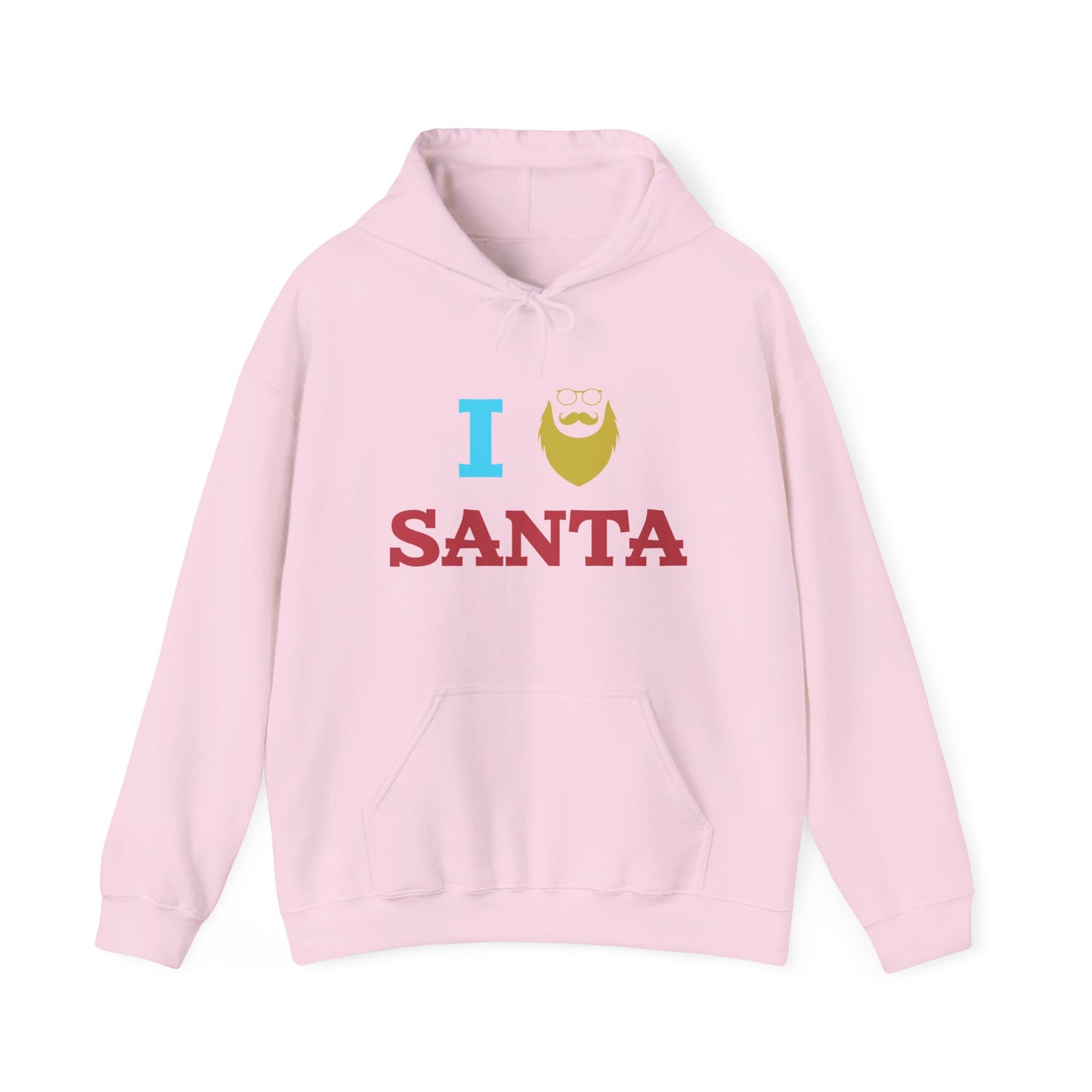 Christmas Unisex Hooded Sweatshirt - I Love Santa Design